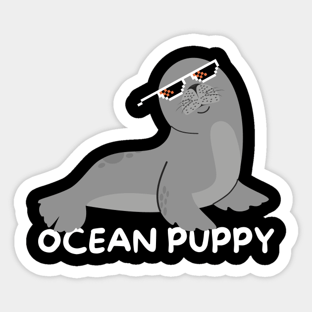 Sea Lion Ocean Puppy Sticker by The WYLD Tribe